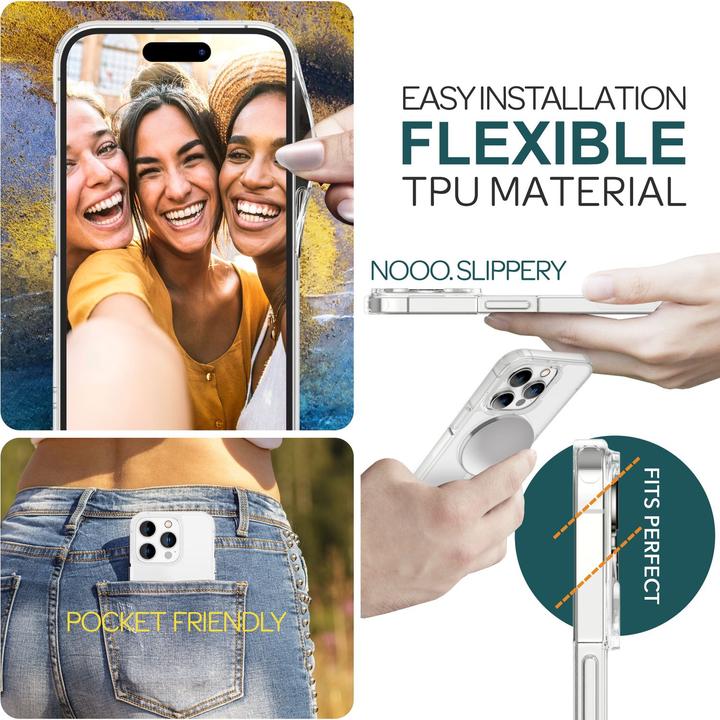 Immagine prodotto Nalia Custodia rigida trasparente con MagSafe (Apple iPhone 15 Pro Max)