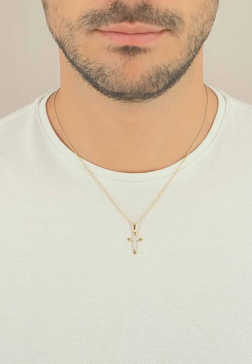 Image du produit Muau Pendant cross yellow gold 750, 23x12mm (Or jaune 750/18K)