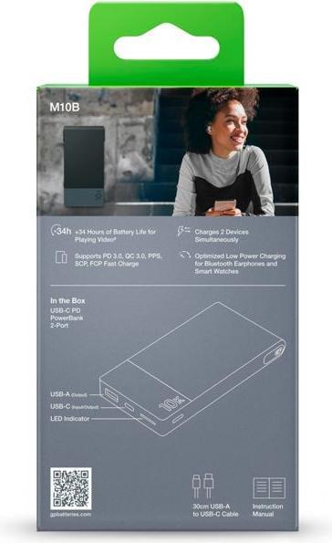 Actual product image GP Batteries PowerBank MP10B 10000mAh USB-C USB-A (10000 mAh, 22.50 W, 37 Wh)