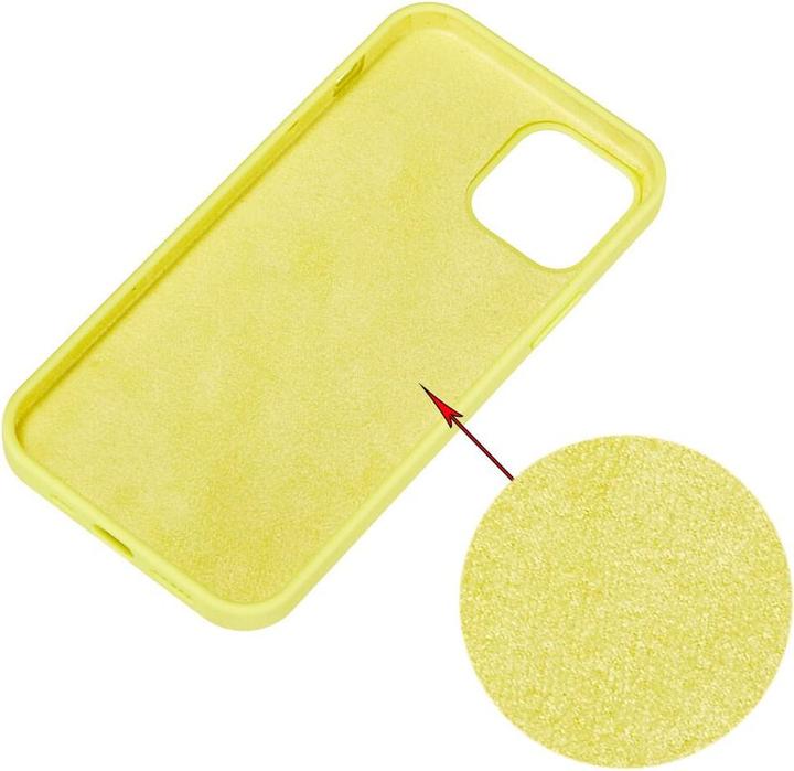 Productafbeelding Cover-Discount iPhone 15 - Siliconenrubber hoesje geel (Apple iPhone 15)