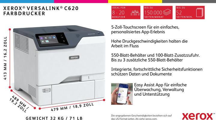 Produktbild Xerox VERSALINK C620 A4 50PPM DUPLEX (Laser, Farbe)