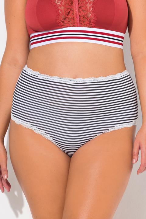 Produktbild Ulla Popken Maxislips, 3er-Pack, Spitzenkanten (50, 52, 3er Pack)