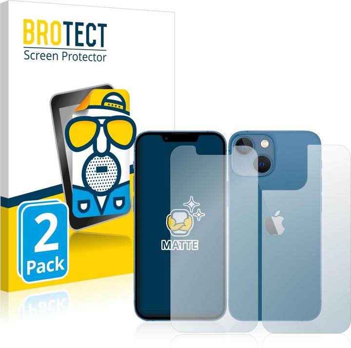 Image du produit BROTECT Film de protection antireflet Protection d'écran mat (2 pièce(s), Apple iPhone 13 mini)