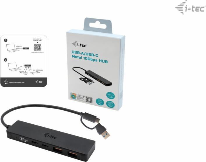 Immagine prodotto i-tec Hub USB-C in metallo (USB-C, 4 Porti)