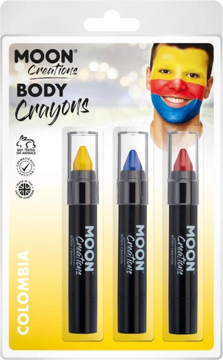 Produktbild Moon Creations Wachsmalstifte Gesichtsmalerei Logo (Gelb, Blau, Rot)