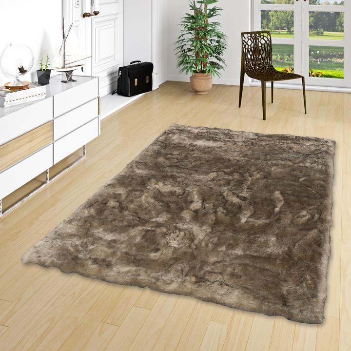 Image du produit Pergamon Tapis de luxe en fourrure Super Soft Aspen Chiné (140 x 180 cm)