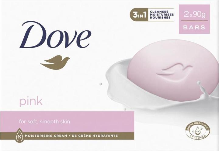 Actual product image Dove Pink Beauty Bar 2X90 g (Hard soap)