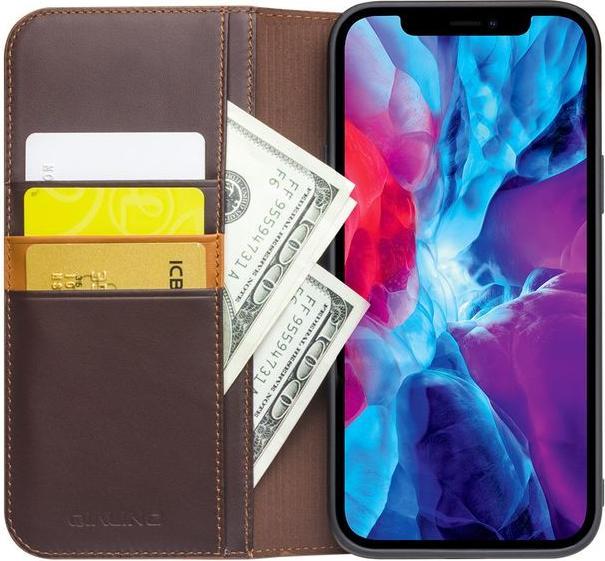 Actual product image QiAlino Fashionable genuine leather book cover sleeve (Apple iPhone 13 Pro Max)