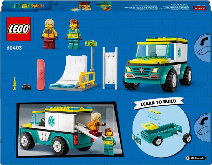 Produktbild LEGO Rettungswagen und Snowboarder (60403, LEGO City)