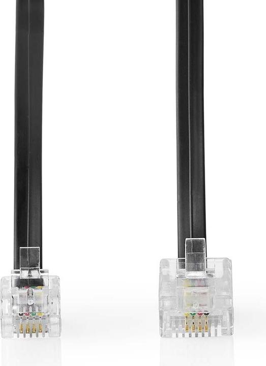 Actual product image Nedis Telephone extension cable | RJ11 plug | RJ45 plug | 5.00 m | Cable design: Flat | Coated