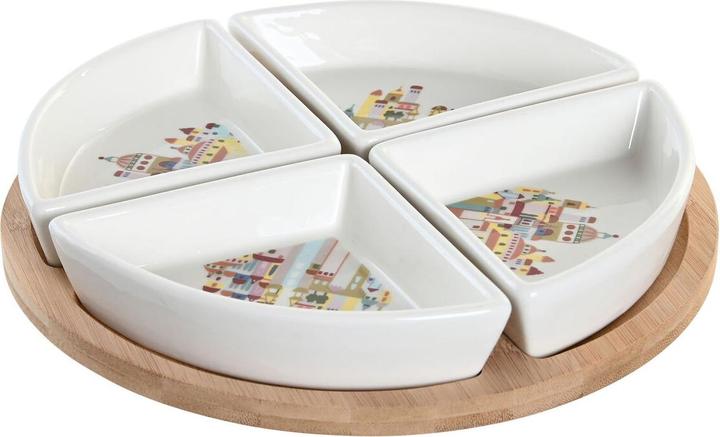DKD Home Decor Jeu pour aetithèques 21,5 x 21,5 x 1 cm bon cottage maisons