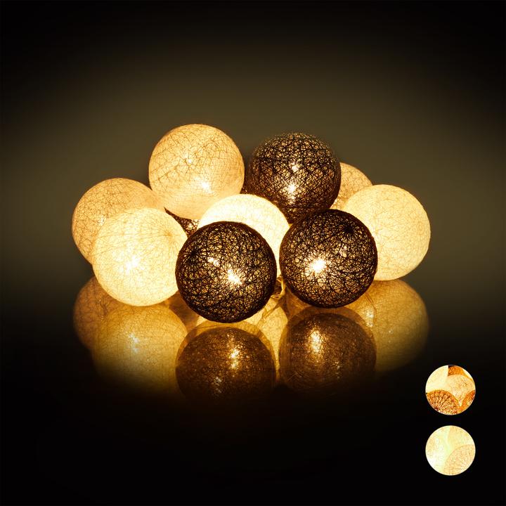 Immagine prodotto Relaxdays Catena di luci a LED 10 sfere luminose (0.06 m)