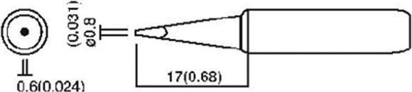 Image du produit Velleman Embout de rechange pour Vtssc60 0.8mm (Pièce de rechange)