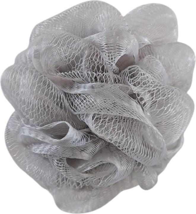 Actual product image MSV Shower sponge 3 pieces, 10 x 10 cm, grey