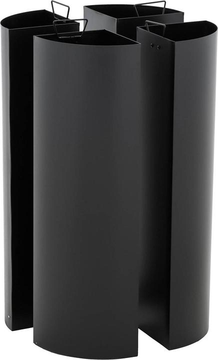Actual product image Ulsonix Rubbish Bin - round - with separation system - stainless steel / plastic - silver / black / blue / (45 l)