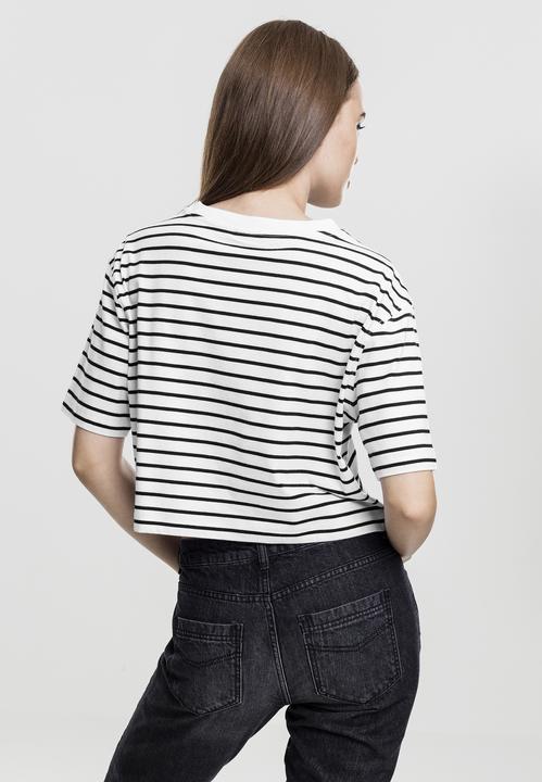 Actual product image Urban Classics Ladies Short Striped Oversized Tee (XS)