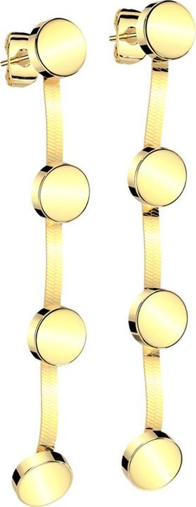 Star Piercing Ohrstecker vergoldet Teller Anhänger drei Teller (ohne Messing, Chirurgenstahl 316L)