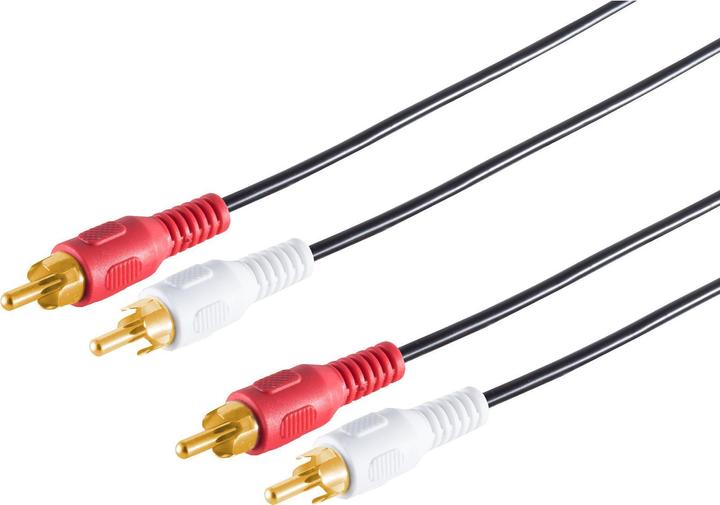 Immagine prodotto Shiverpeaks Cavo audio RCA a massima connettività S/CONN - 2 spine RCA a 2 spine RCA, placcato oro, 2,5 m (2.50 m)