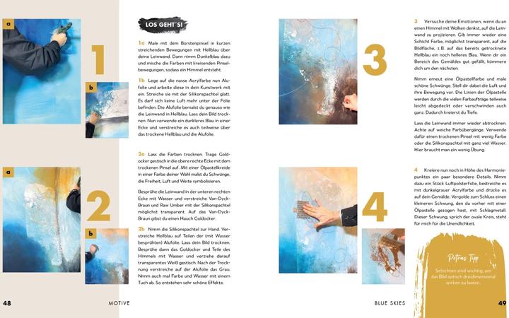 Produktbild Malen mit Acryl (20 abstrakte Bilder Schritt für Schritt) (Deutsch, Petra Wolf, Sophie Ilkay, 2023)
