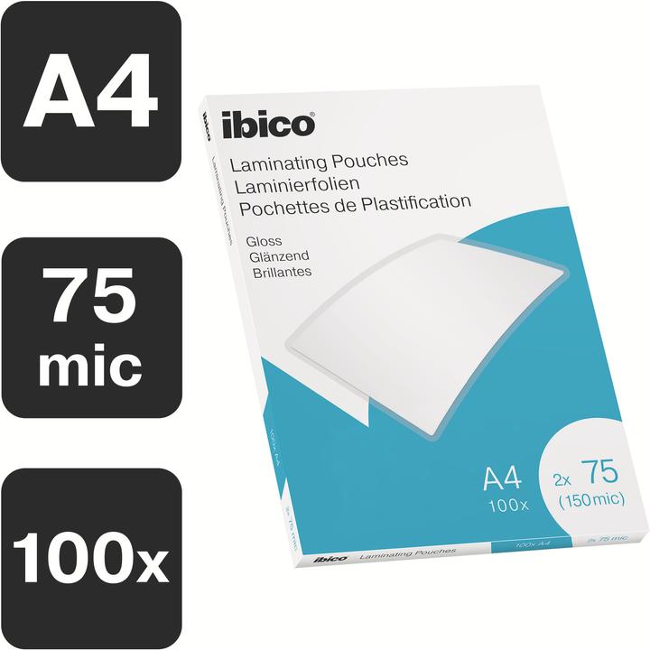 Produktbild Ibico Laminierfolie (A4, 100 Stück, 75 µm)
