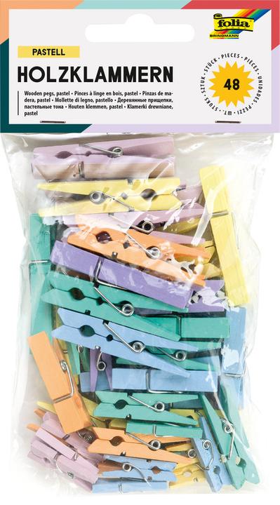 Actual product image Folia Wooden clips pastel