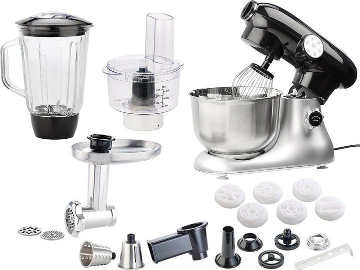 Produktbild Rosenstein & Söhne Küchenmaschine inkl. umfangreiches Zubehör (1200 W)