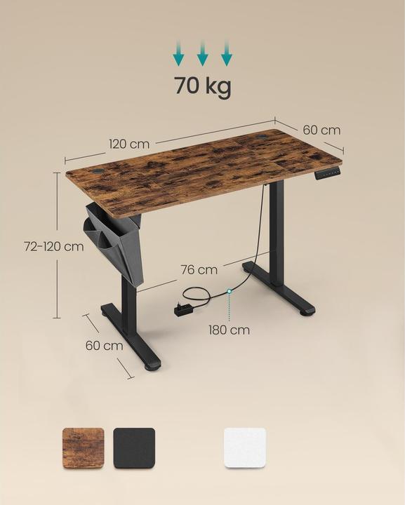 Immagine prodotto Songmics Tavolo da bar (120 x 60 x 120 cm)