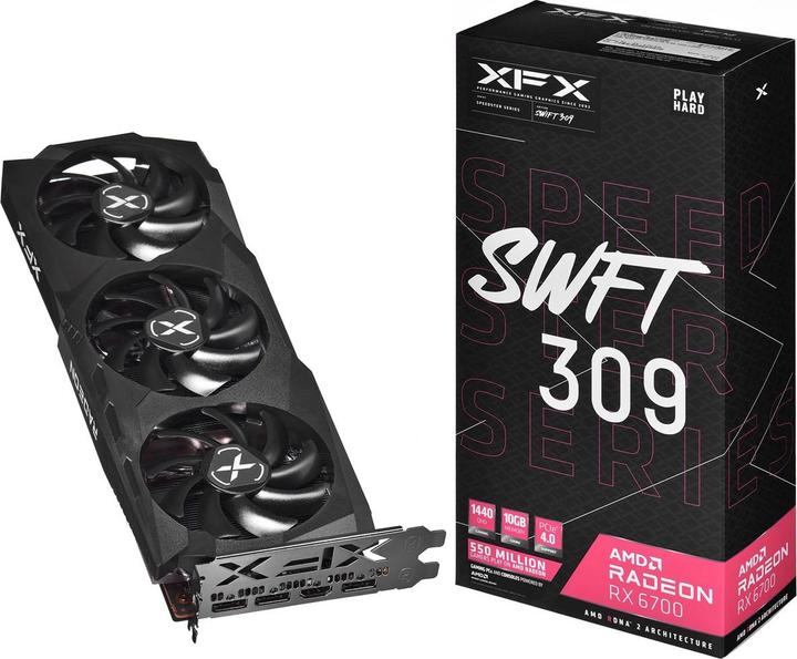 Actual product image XFX VGA 8GB RADEON RX6700 SWFT309 CORE GAMING 3xDP/H SPEEDSTER SWFT309 AMD Radeon RX 6700 CORE Gami (10 GB)