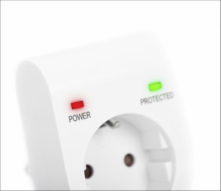 Produktbild Digitus Überspannungsschutzadap. LED 1xCEE 7/7 TV-GS CE-LVD