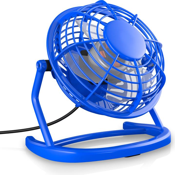 Produktbild CSL Mini USB Ventilator, Tischventilator neigbar, An/Aus-Schalter, optimal für den Schreibtisch, blau