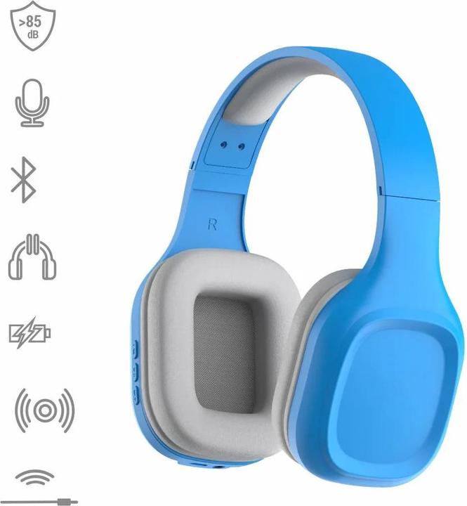 Produktbild Manta Kabelloses Stirnband für Kinder HDP802BL blau (keine Geräuschunterdrückung, 8 h, Kabelgebunden)