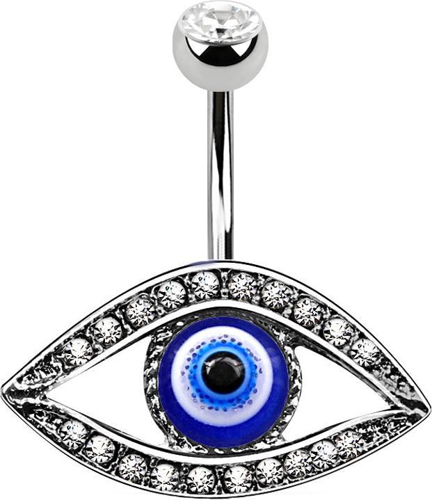 Immagine prodotto Star Piercing Banana argento con occhio (Acciaio chirurgico 316L, senza ottone)