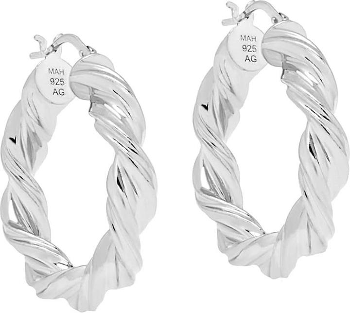 Candy Creolen Raffia, 925 Sterling Silber (925 Sterling Silber)