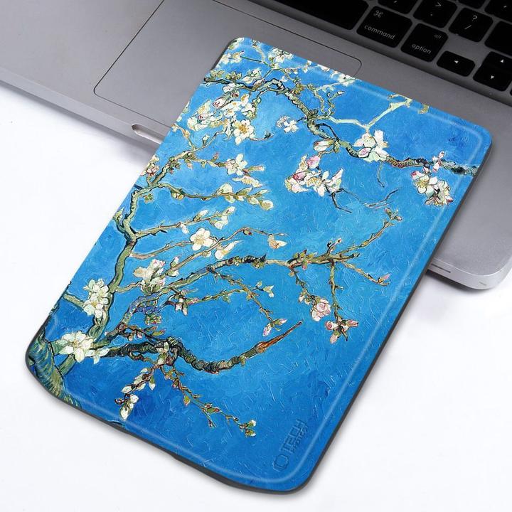 Immagine prodotto Tech-Protect Custodia SmartCase per PocketBook Verse / Verse Pro - blu con fiori di sakura (Verse Pro)
