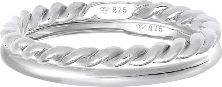 Produktbild Elli Ring Basic Twisted 2er Set 925 Silber (58, 925 Silber)