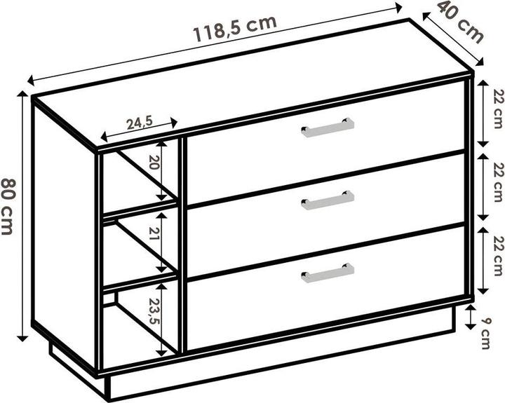 Image du produit Vente-unique Leandre (118.5 x 40 x 80 cm)