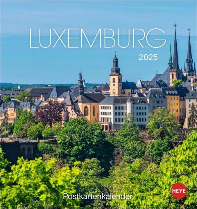 Produktbild Heye Luxemburg Postkartenkalender 2025 (16 x 17 cm, Harter Einband)