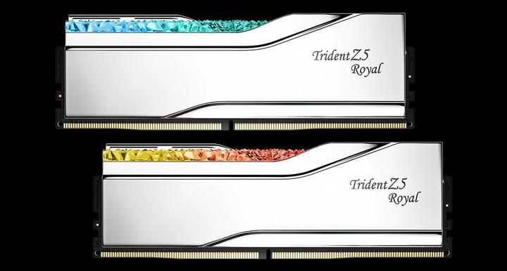 Productafbeelding G.Skill DIMM 32 GB DDR5-6400 (2x 16 GB) dual kit (zilver, F5-6400J3039G16GX2-TR5NS, Trident Z5 Royal Neo, A (2 x 16GB, 6400 MHz, DDR5 RAM, DIMM 288 pin)