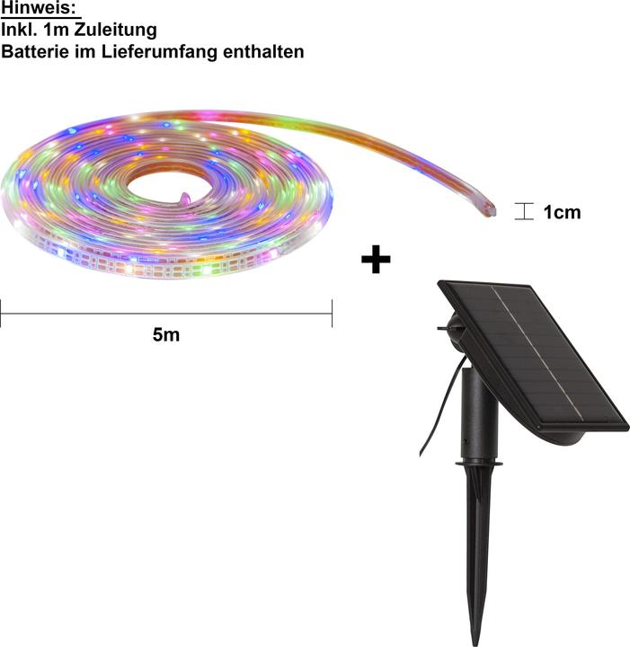 Actual product image Star Trading Solar Light Chain Strip Light (Multicoloured, 500 cm, Indoor)