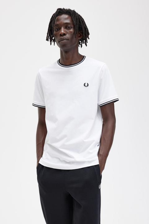 Immagine prodotto Fred Perry Maglietta con doppia punta 100 (L)