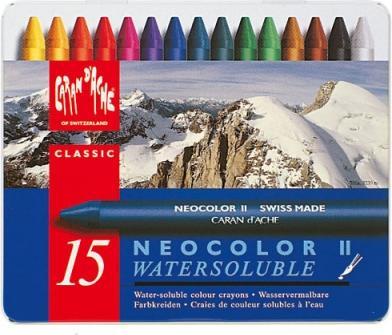 Actual product image Caran d'Ache Neocolor II Aquarelle Metallschachtel (Multicolor, 15 x)