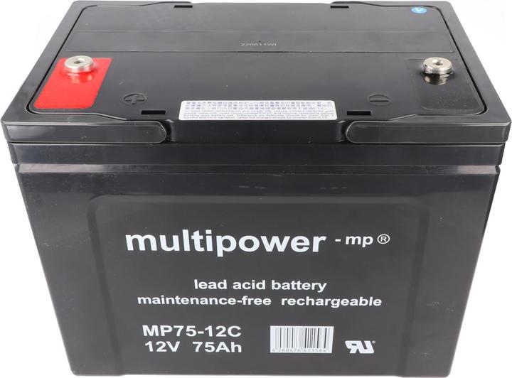 Produktbild Multipower 2 Stück PB Blei Akku passend für Seniorenmobil Elektromobil AS E 450 F, 12V 75Ah Blei AGM E450F (12 V, 75 Ah)