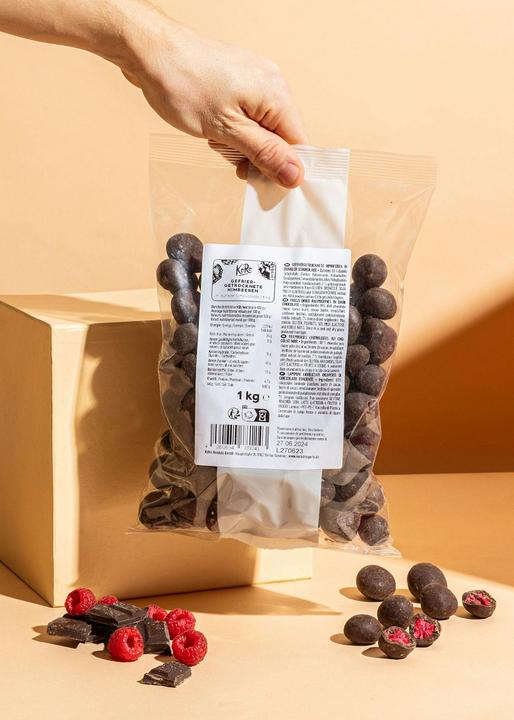 Immagine prodotto KoRo Gefriergetrocknete Himbeeren in dunkler Schokolade (1000 g)