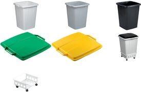 Produktbild Durable Abfallbeh„lter DURABIN 90, quadratisch, grau (90 l)