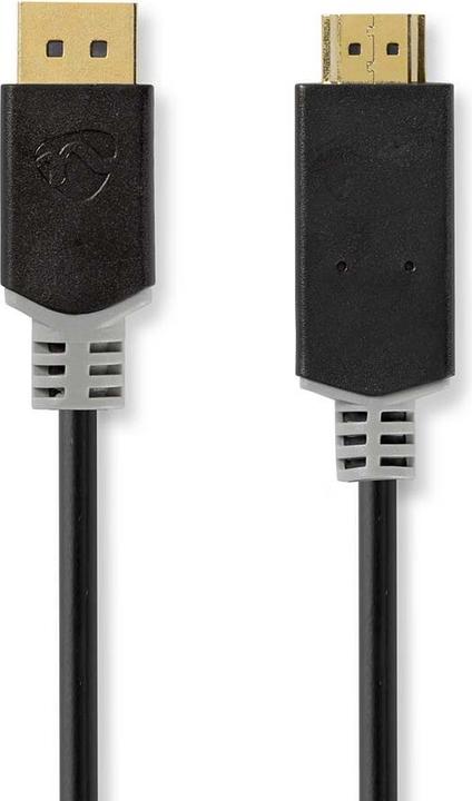 Actual product image Nedis DisplayPort cable | DisplayPort plug | HDMI™ plug | 4K@30Hz | Gold-plated | 1.00 m | Round (1 m, DisplayPort)