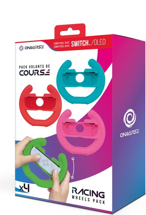 Produktbild Oniverse Pack of 4 Racing wheel controller holders - Blue/Red/Green/Pink (Switch)