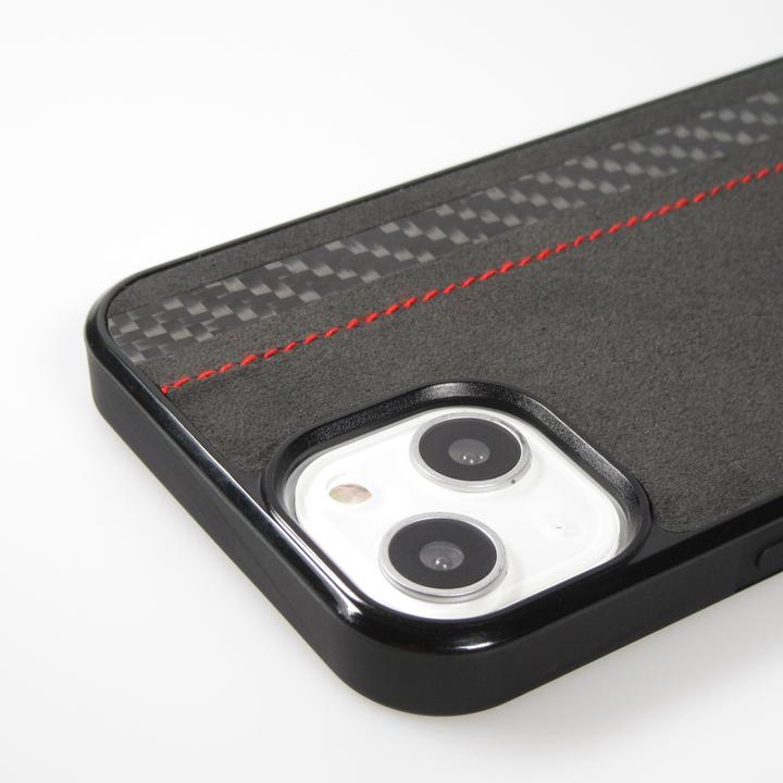 Image du produit Carbomile Coque alcantara et carbone avec surpiqûres rouges (Apple iPhone 13)
