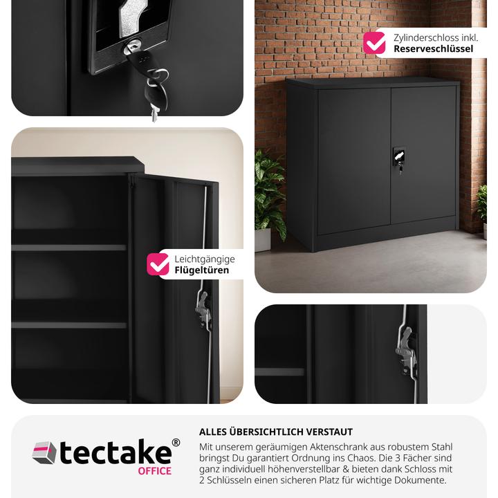 Immagine prodotto tectake Armadio di archiviazione (90 x 40 x 90 cm)