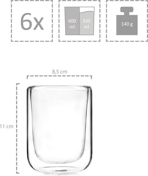 Produktbild Sänger Geschirr Doppelwandige Gläser (350 ml, 6 x)