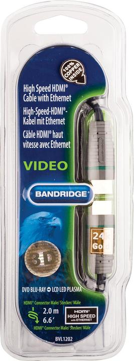 Immagine prodotto Bandridge Cavo BLU HDMI ad alta velocità con Ethernet (2 m, HDMI)